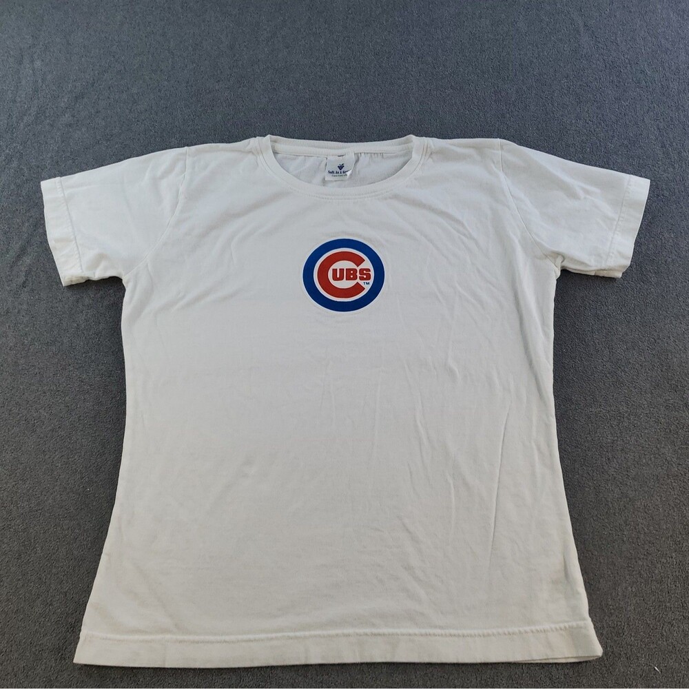 Y2K Chicago Cubs T-Shirt Women’s Size Medium White Soft as a Grape